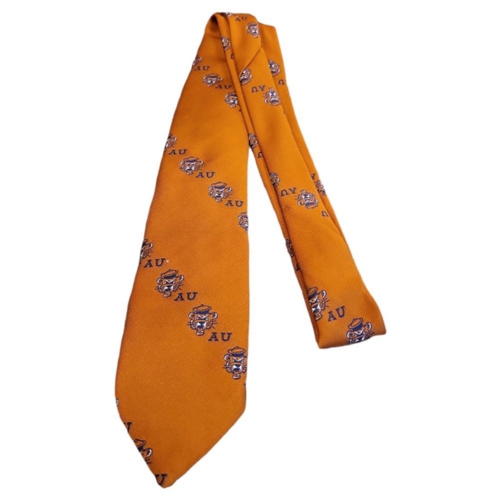 Vintage 1970s Prince Consort made by Schreter Auburn University Tigers Neck Tie